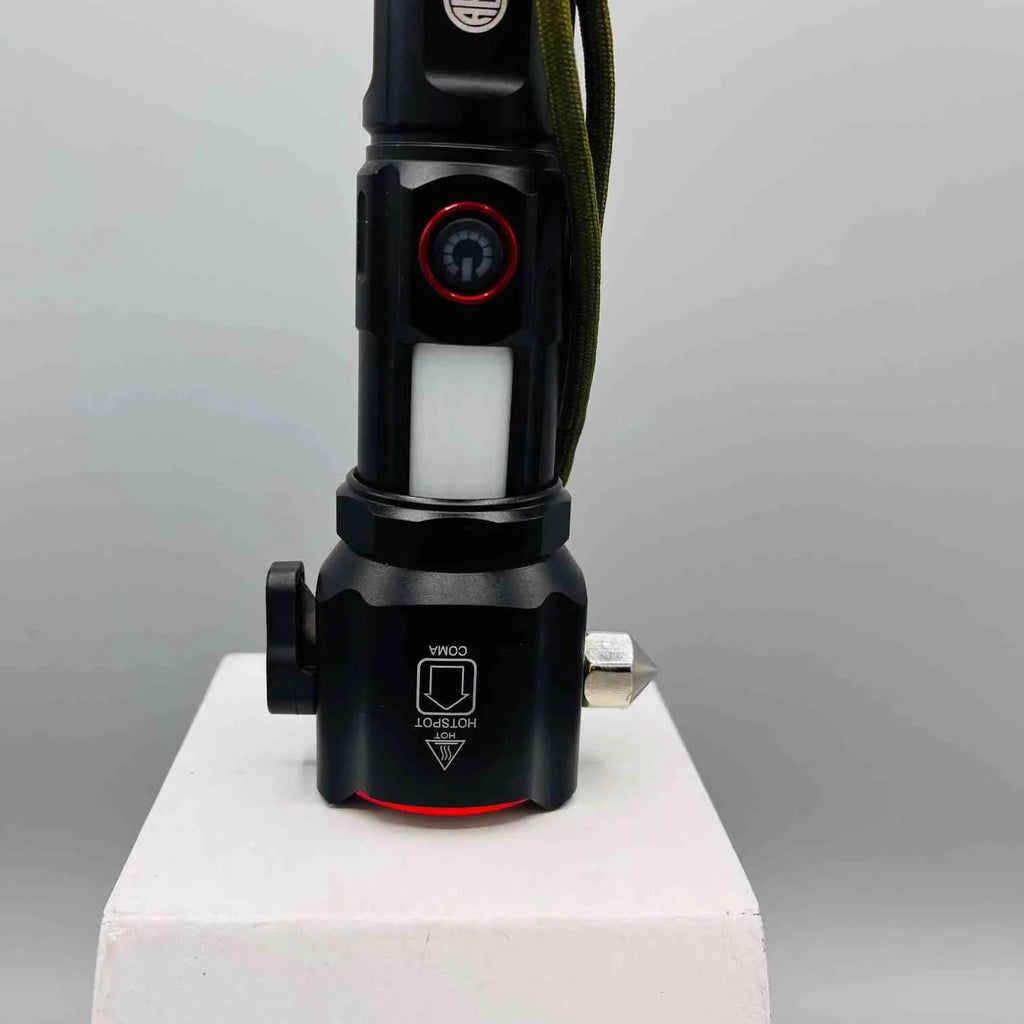 ABD-2210 Rechargeable Led Flashlight with Safety Hammer | LED rechargeable torch light | torches at best price in Pakistan