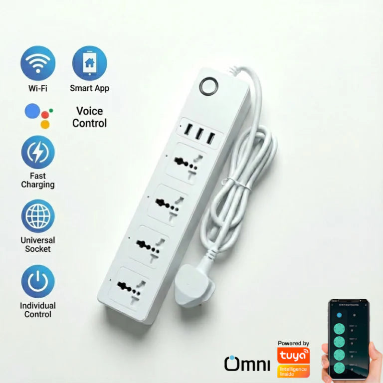 WiFi Smart Power Strip with 4 Outlets and 3 USB Ports